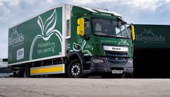 Reynolds new DAF LF Electric is expected t -deliver a 70-tonne annual saving-on CO2 emissions